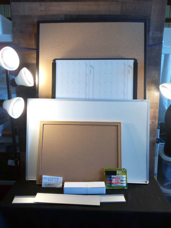 lot 130 image: Dry Erase  Cork Board Lot