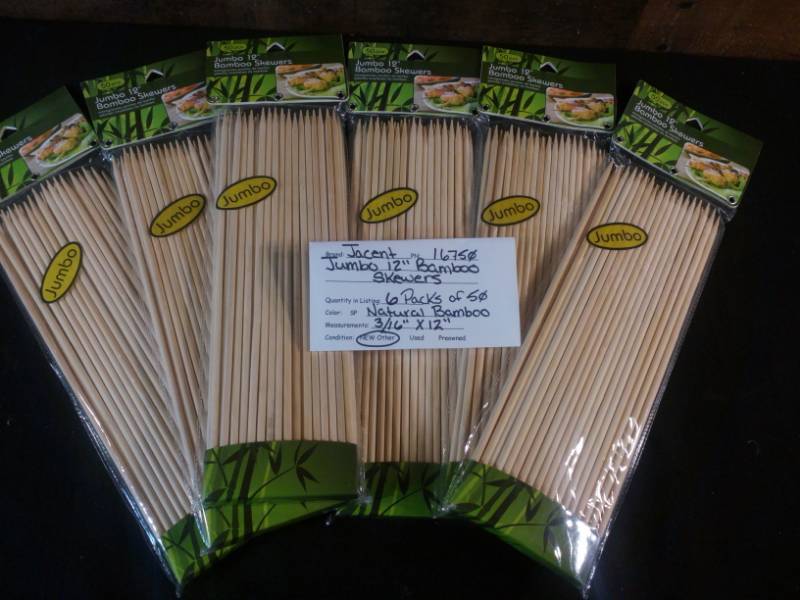lot 84 image: Jacent 16750 Jumbo 12 Bamboo Skewers