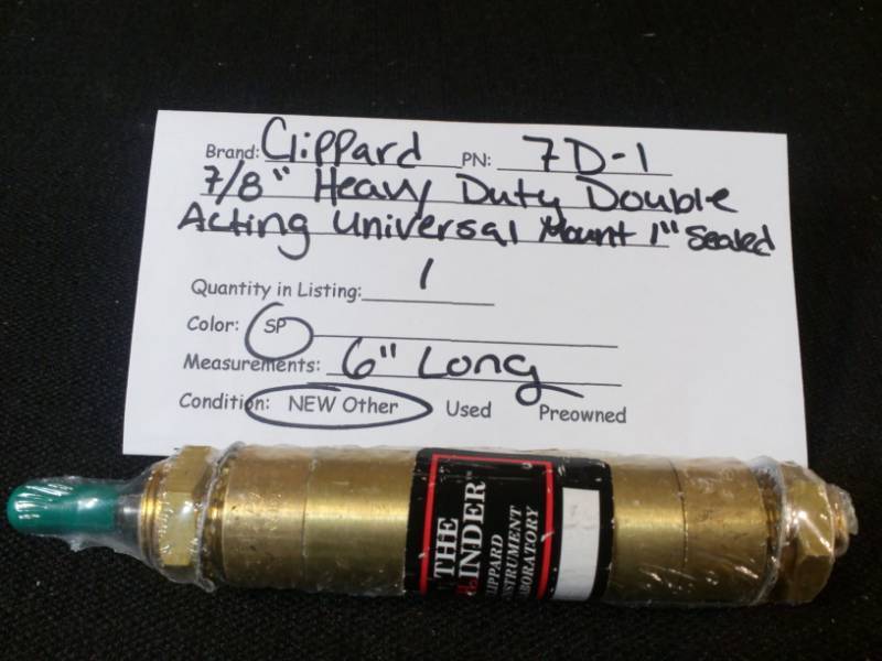 lot 111 image: Clippard 7D-1 78 Heavy Duty Double Acting Universal Mount 1 Sealed