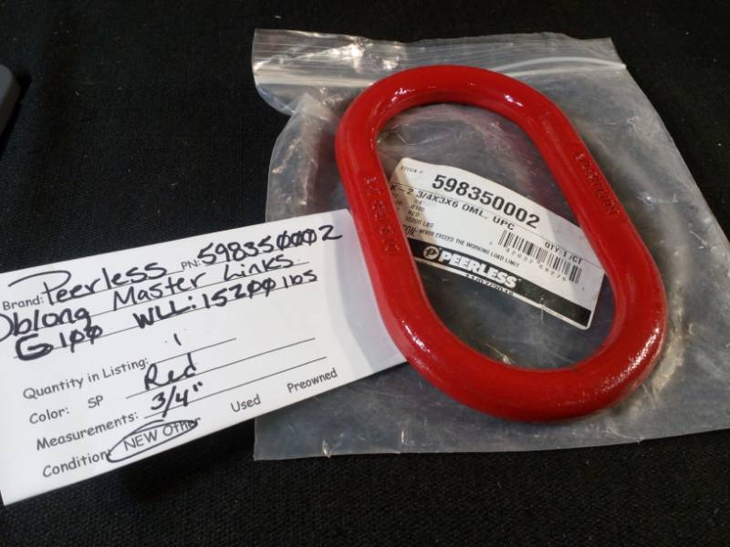 lot 113 image: Peerless 598350002 Oblong Master Link G100 WLL15200 lbs