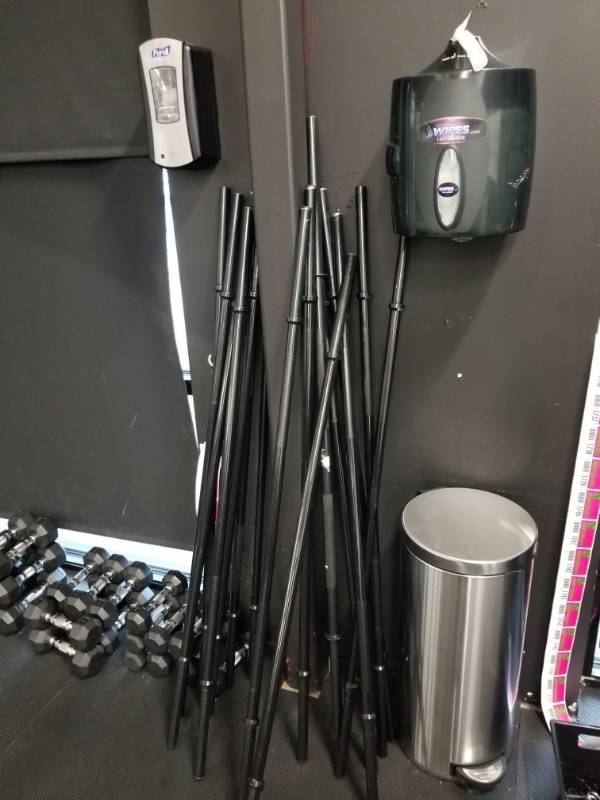 lot 1754 image: Trash Can, Wipe Dispensor and Purell Dispenser