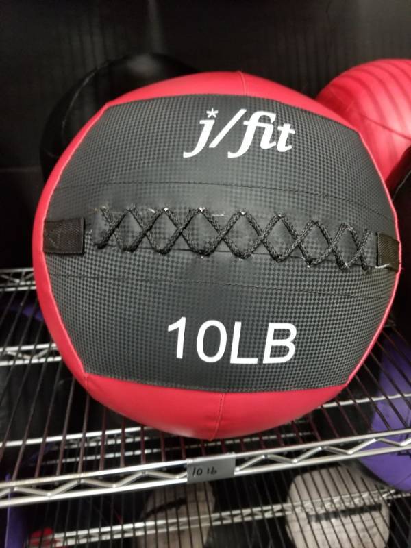 lot 1765 image: JFIT 10 LB Medicine Ball