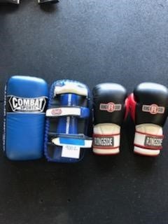 lot 9002 image: Boxing Pads and Gloves