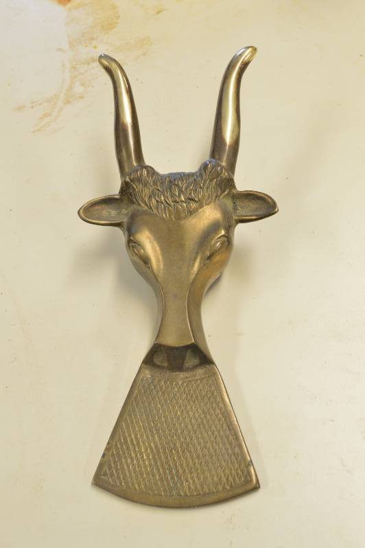 lot 6817 image: Brass Longhorn Boot Jack