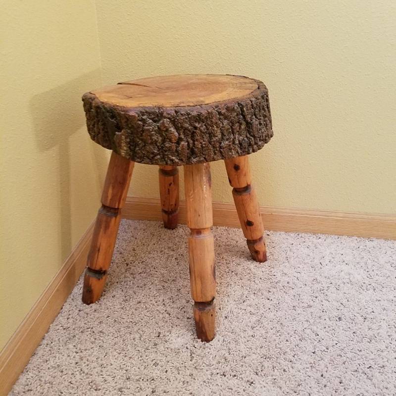 lot 6956 image: Wood Stool