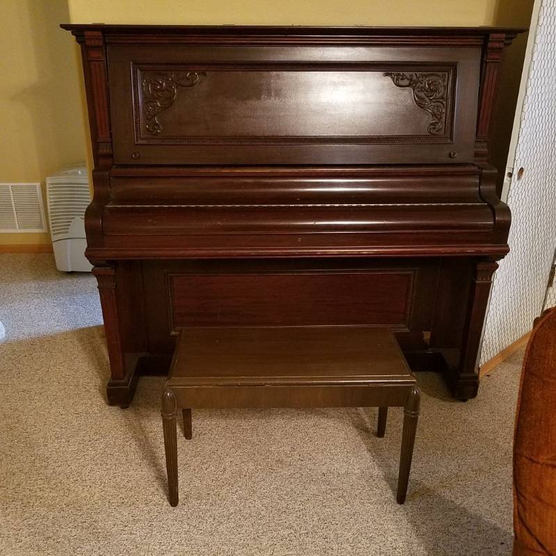 lot 7007 image: Piano and bench