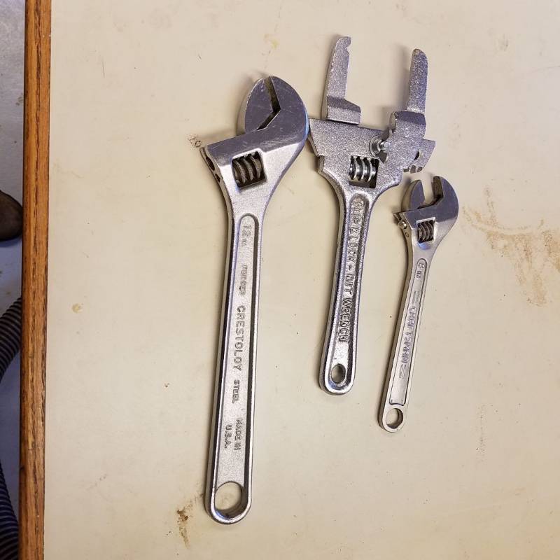 lot 7044 image: 8 inch Craftsman adjustable wrench, slip and lock nut wrench, crescent wrench
