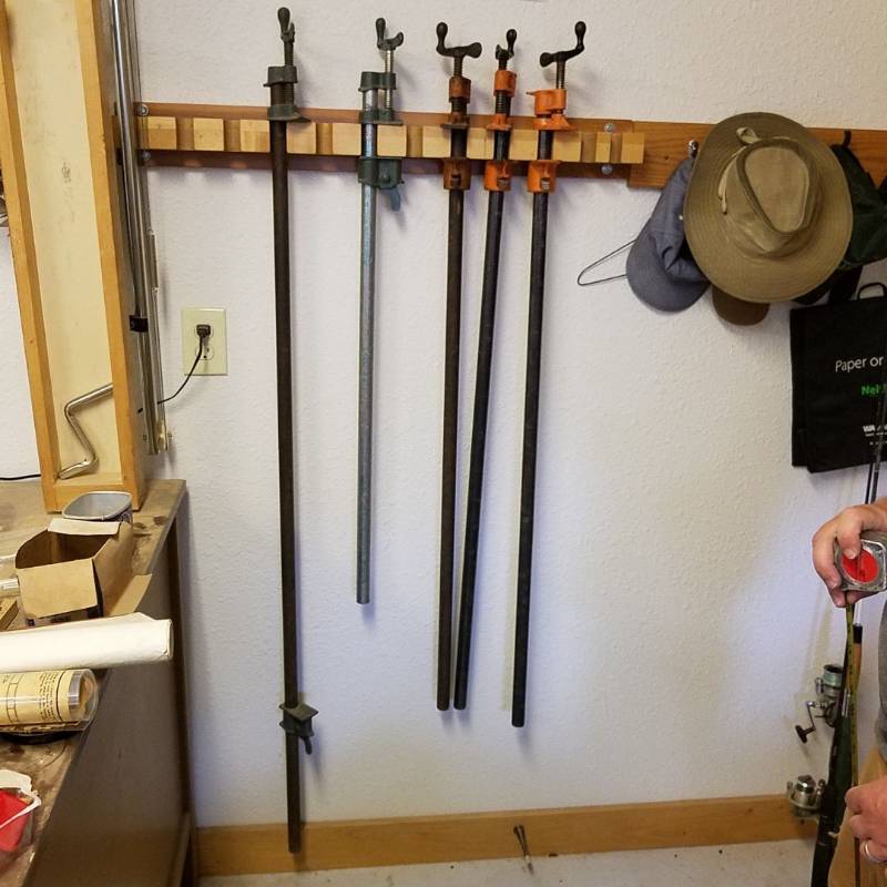 lot 7091 image: 5 bar clamps rack not included