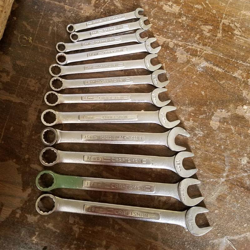 lot 7114 image: Craftsman wrenches - metric