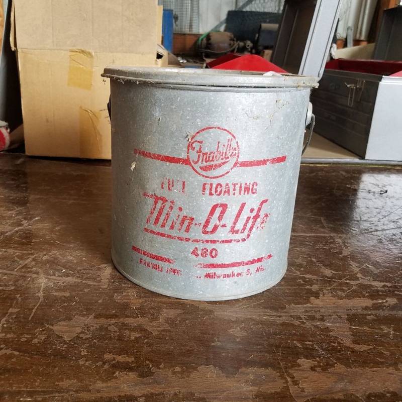 lot 7122 image: galvanized minnow bucket