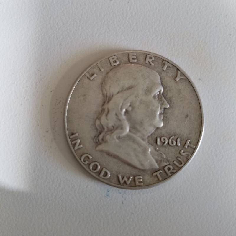 lot 7164 image: 1961D Franklin half dollar