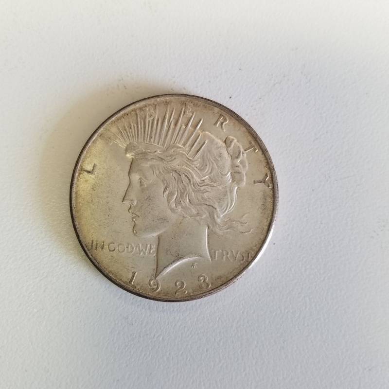 lot 7180 image: 1923 d Silver peace dollar