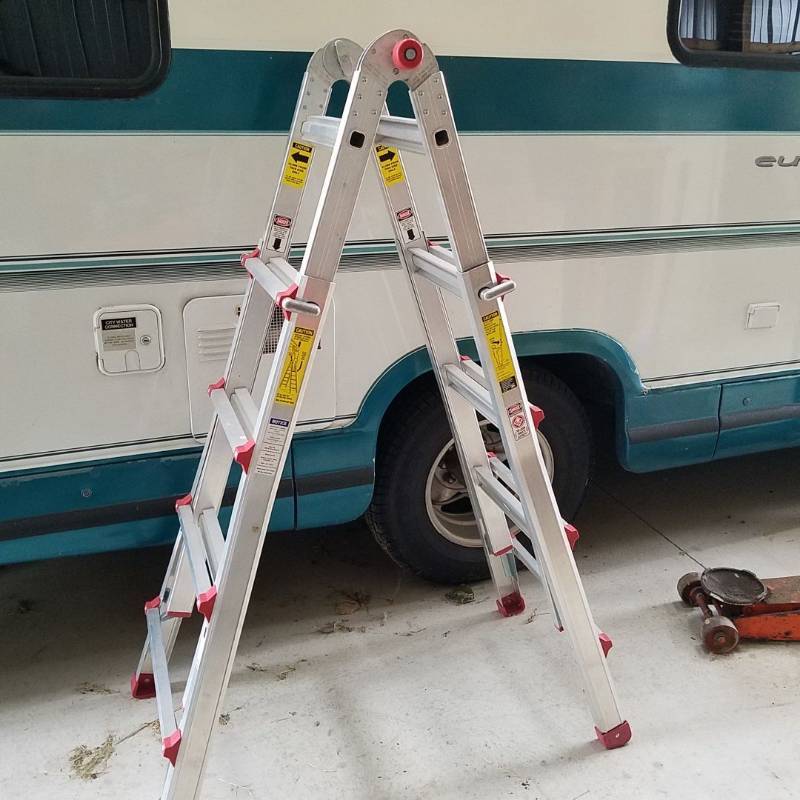 lot 7240 image: Franklin 17 ft multi-task ladder - aluminum