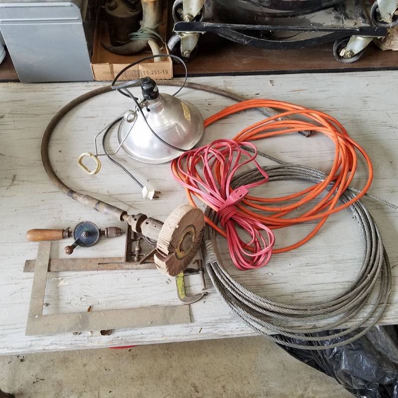 lot 7295 image: flexible shaft grinder, cable and extension cords