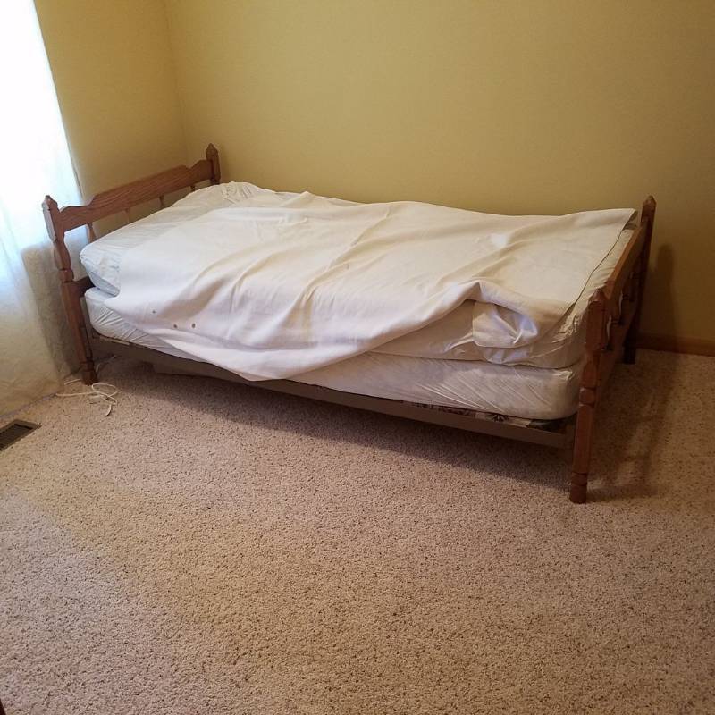 lot 7361 image: twin bed complete with additional head, foot, rails