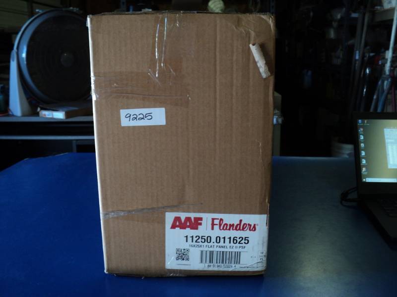 lot 9108 image: (1) box AAF Flanders 11250.011625 Flat Panel EZ II PSF Filters, 16 x 25 x 1