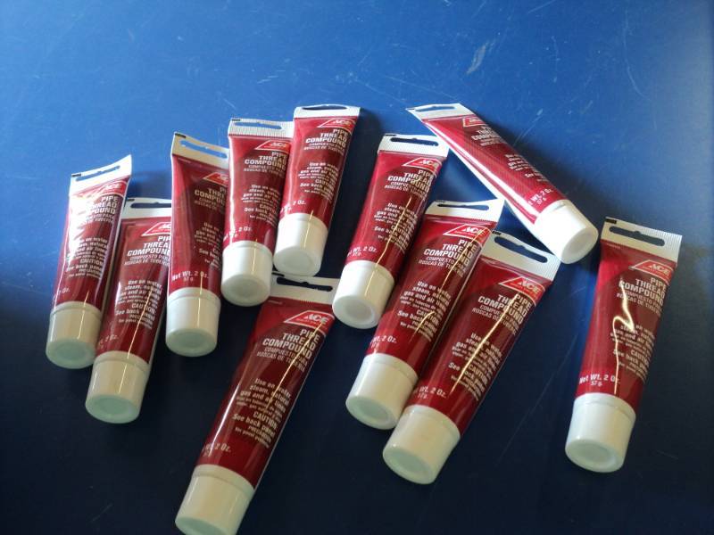 lot 9117 image: (12) ct lot 2 oz tubes Ace Pipe Thread Compound