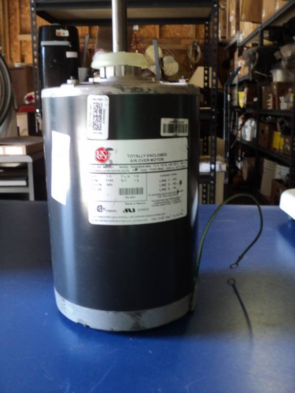 lot 9136 image: US Motor Totally enclosed air over motor, 1.0 hp 1140 RPM, 460 volts, 60 Hz, untested