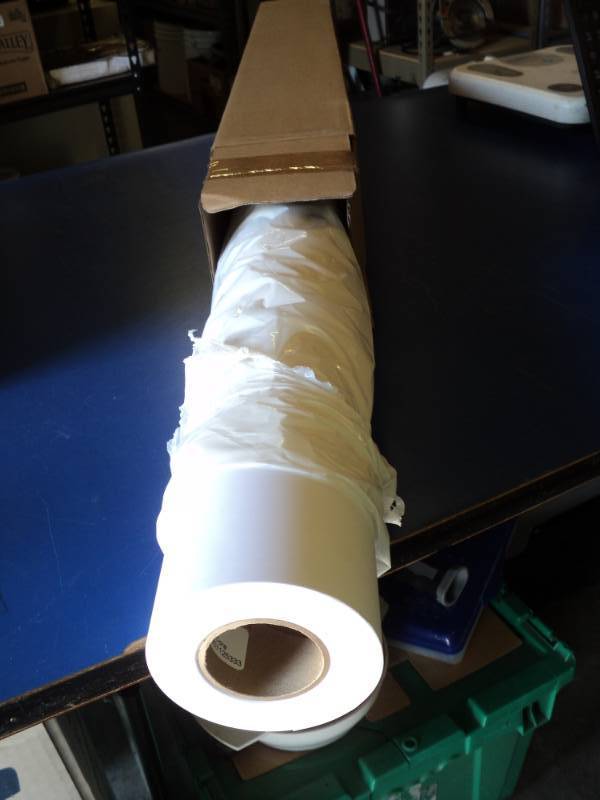 lot 9140 image: (1) roll HP Universal Adhesive Vinyl 36 x 66 , C2T51A, white