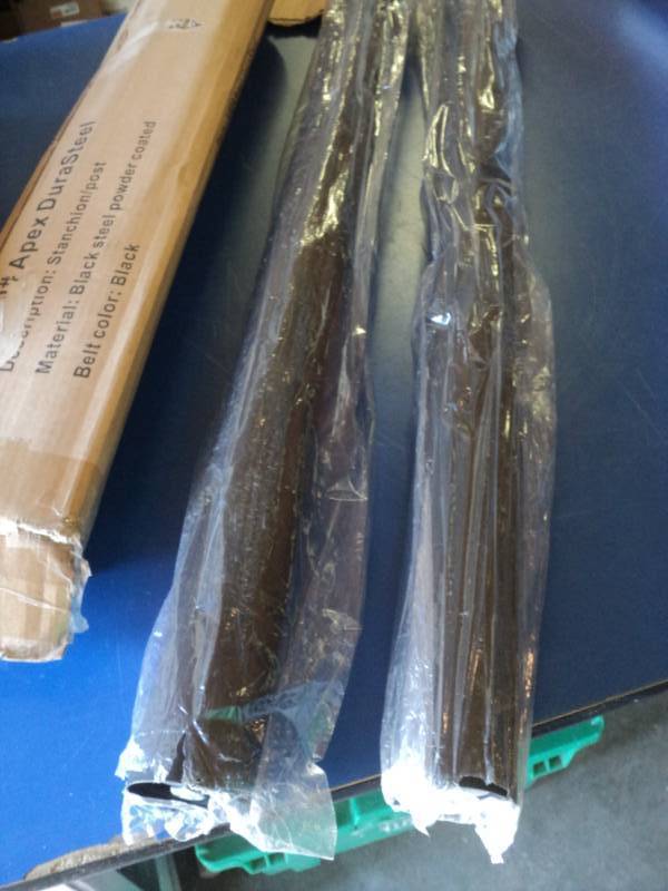 lot 9141 image: (2) ct lot Apex Brand Crowd Control Posts, 35 long- bases not included