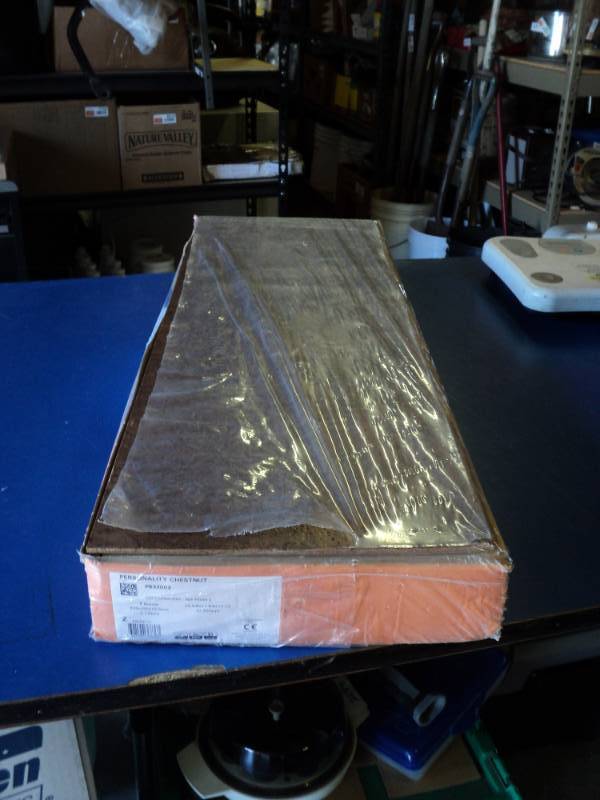 lot 9171 image: (1) box Wic Anders Cork Essence Flooring, 8 boards35-58 x 11-58 x 1332, 22.992 sq. ft. in box, Personality Chestnut