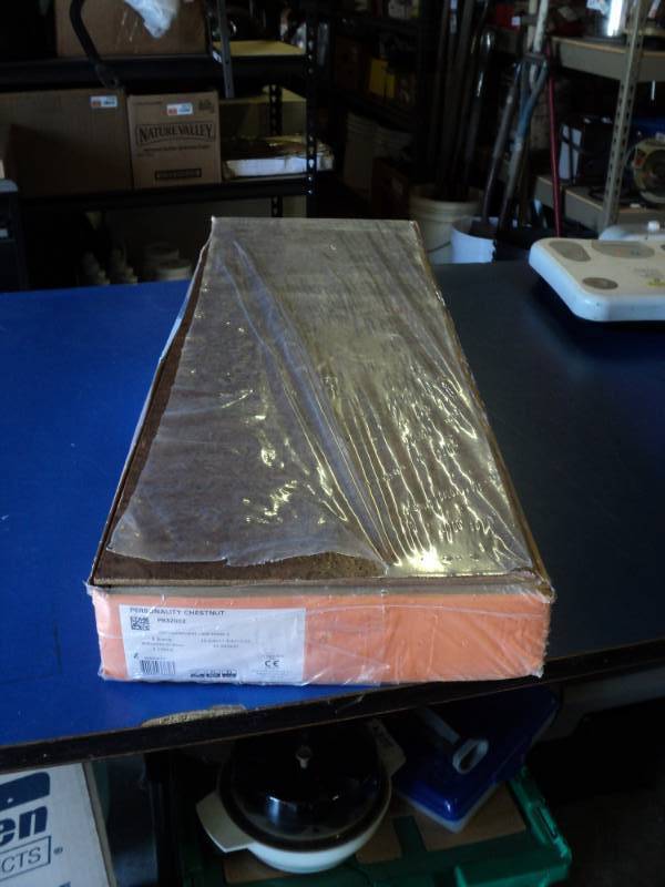 lot 9173 image: (1) box Wic Anders Cork Essence Flooring, 8 boards35-58 x 11-58 x 1332, 22.992 sq. ft. in box, Personality Chestnut