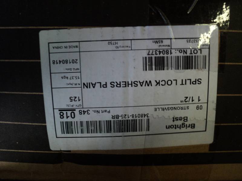 lot 9185 image: 17 lb box Brightons Best 1-12 diameter lock nut