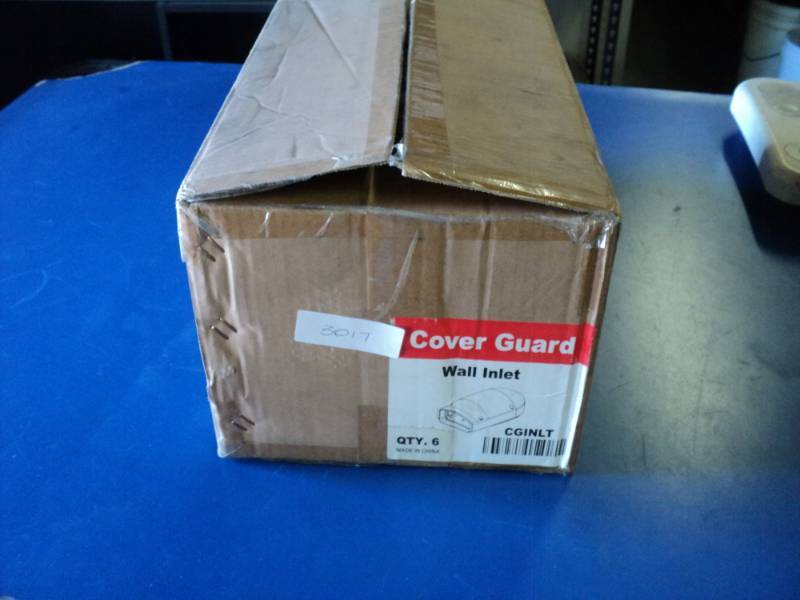 lot 9198 image: (1) box Cover Guard Wall Inlet CGINLT, white, (6) per box