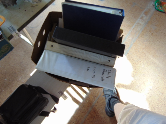 lot 18797 image: Box of binders and more