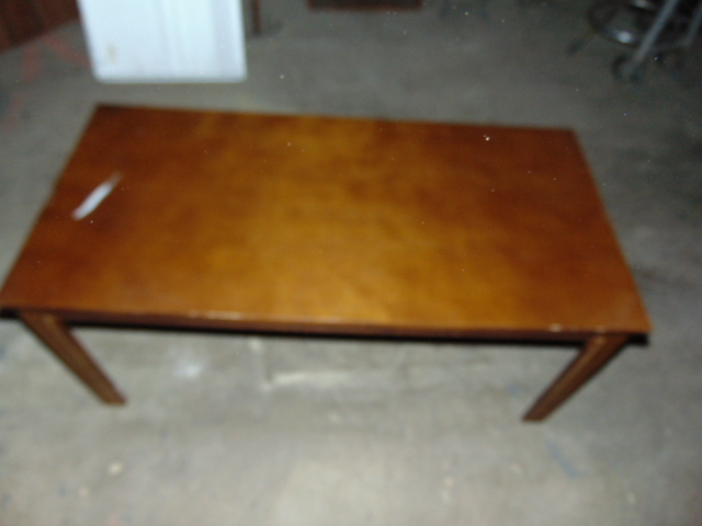 lot 18827 image: wood coffee table with removable glass top