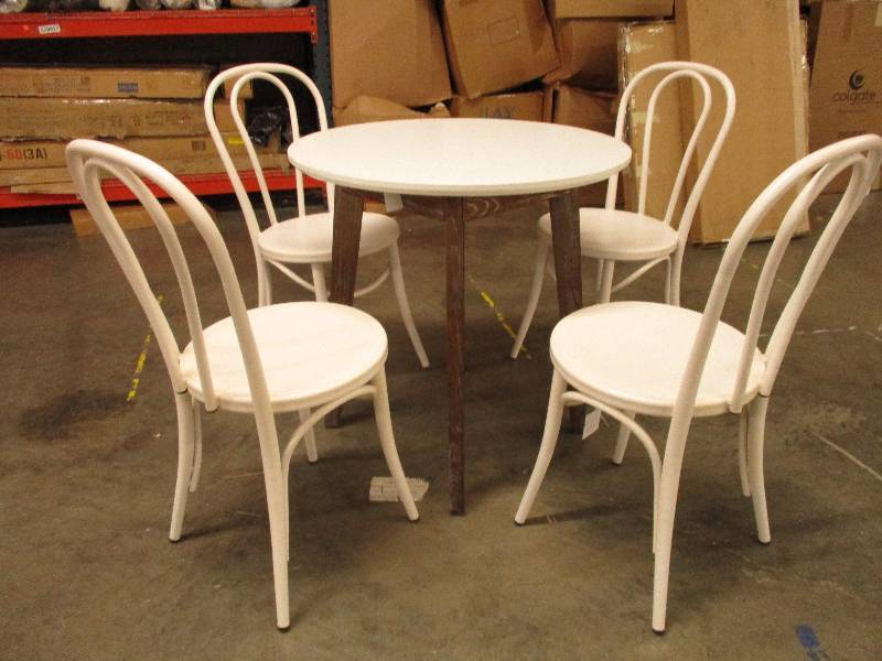Small Round Dining Table With 4 Bistro Chairs Furniture