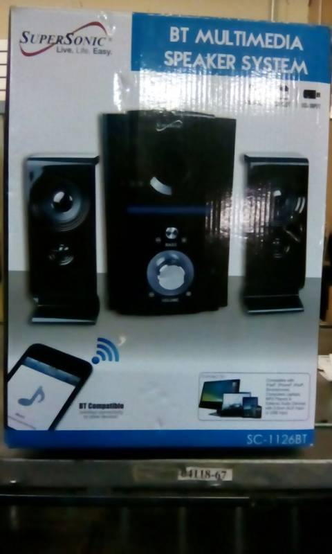 supersonic bluetooth multimedia speaker system