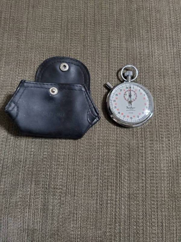 lot 7868 image: Hanhart 1 Jewel Stop watch with Case