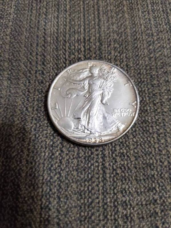 lot 7906 image: 1938 Walking Liberty Half Dollar