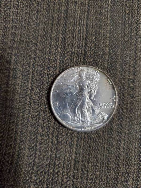 lot 7907 image: 1937 Walking Liberty Half Dollar