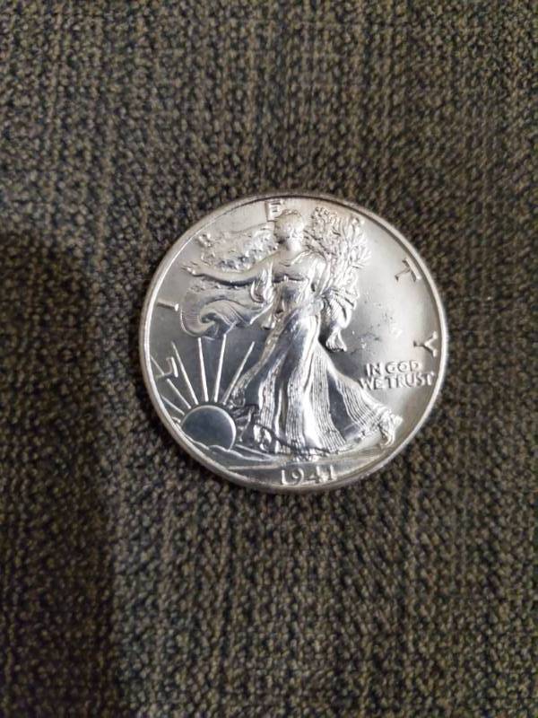 lot 7876 image: 1941 Walking Liberty Half Dollar