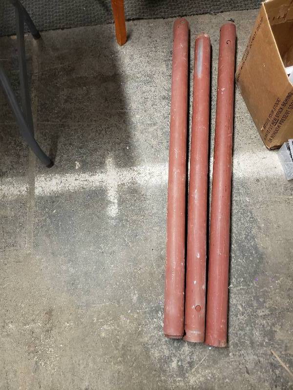 lot 2425 image: Lot of 3 8 ft Adjustable Jack Post Sagging Floor Basement Beam Porch Steel Support Column