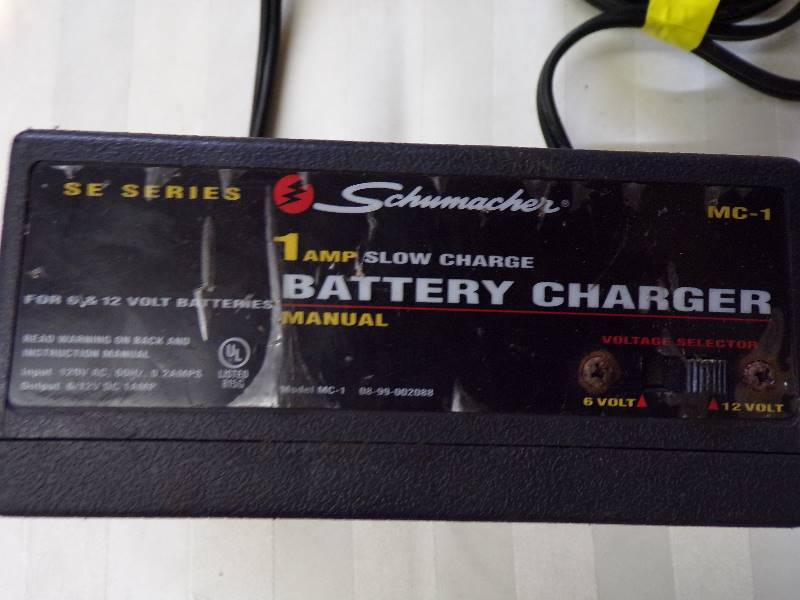 schumacher battery charger instructions mc1