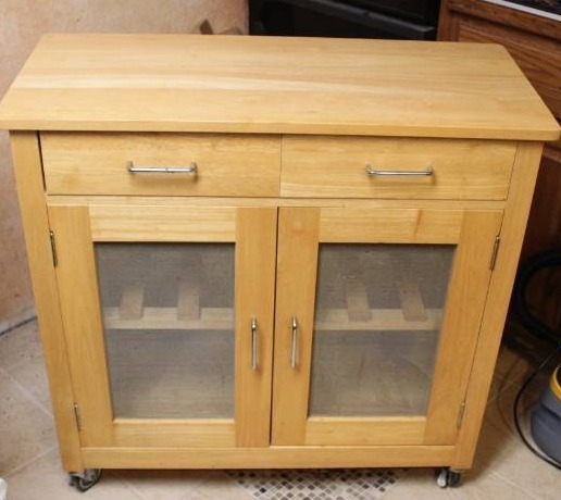 lot 1462 image: Kitchen rolling cabinetcart