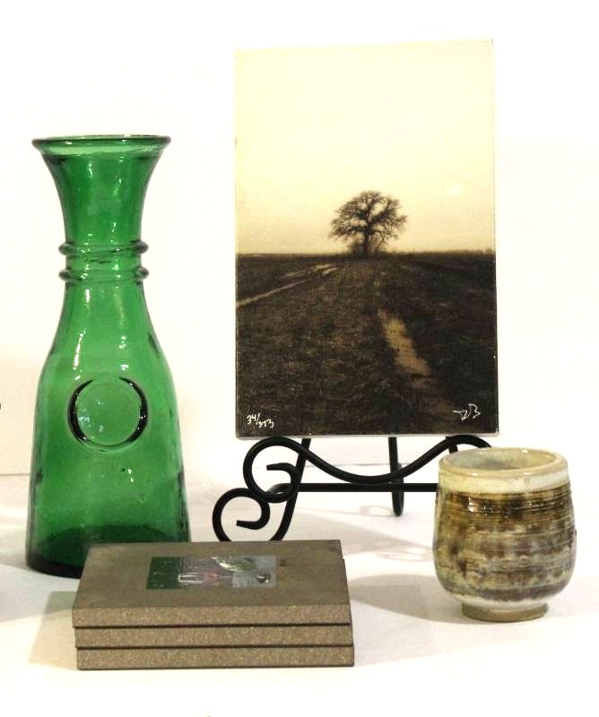 lot 1504 image: Jon Bidwell 34373 Limited Edition Photo on Canvas signed Handpainted Tiles signed by artist L. Isabell Yunomi teacup