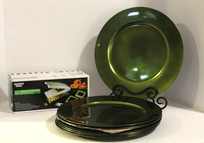 lot 1497 image: Plate Chargers and Sharper Image