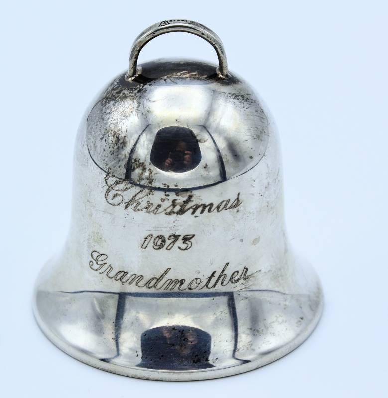 lot 1451 image: 1973 JJ Sterling Silver Christmas BellOrnament