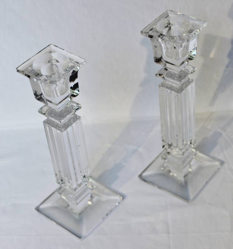 lot 1590 image: Crystal Candlesticks