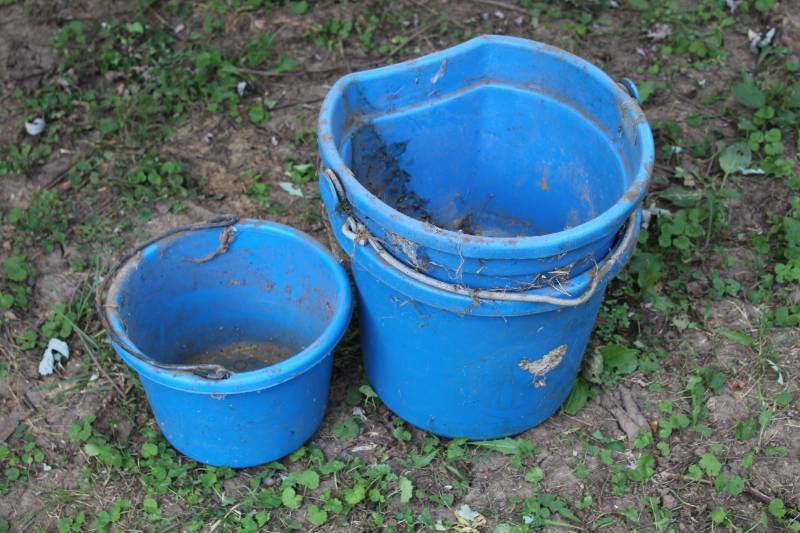 lot 1625 image: Outdoor Buckets - Little Giant Flat-Back