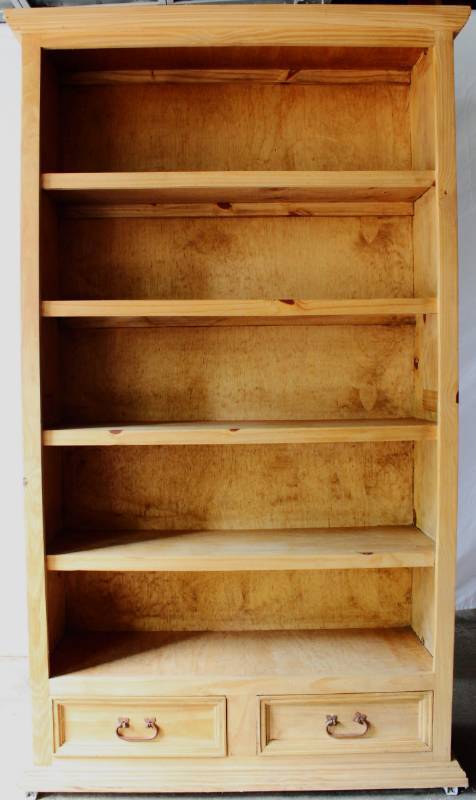 lot 1537 image: Beautiful Rustic Wood Bookshelf