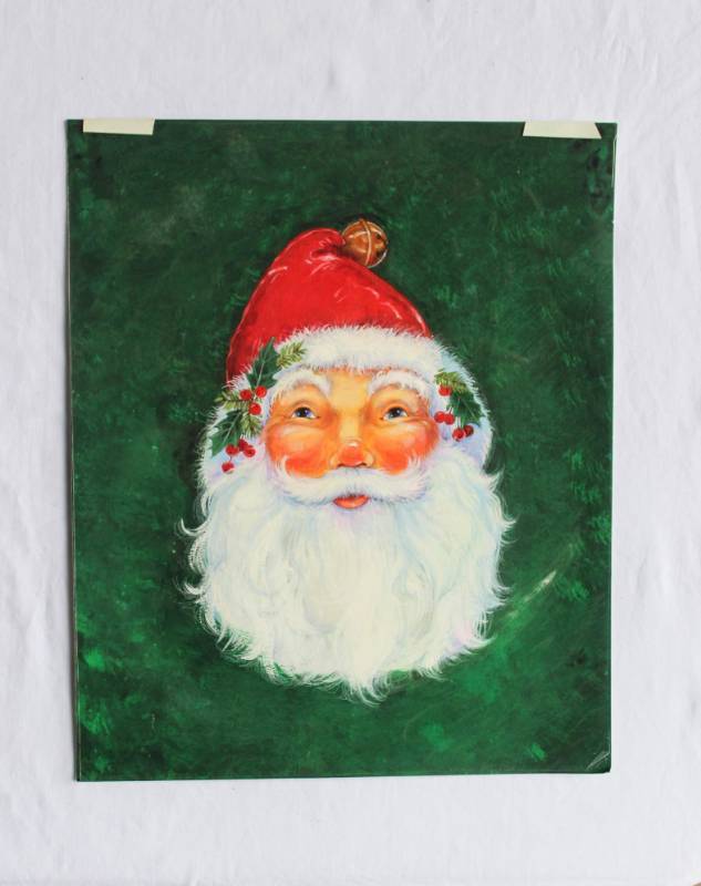 lot 1560 image: 2001 Nancy Carter Santa painting artists proof signed