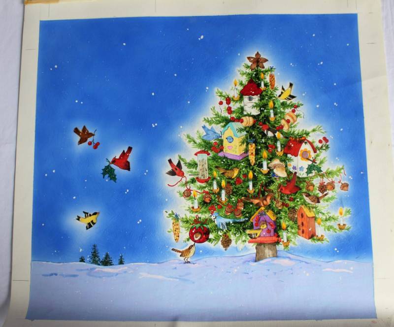 lot 1571 image: Artists Proof for Christmas Design unsigned.