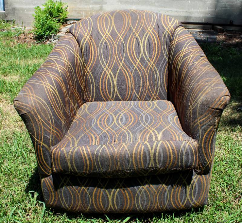lot 1461 image: RockerSwivel Chair - Upholstered.
