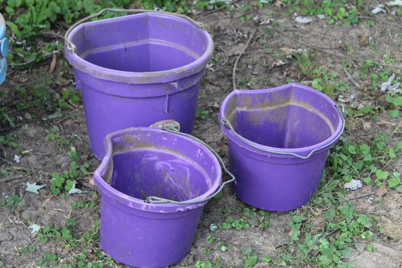 lot 1623 image: Outdoor Buckets - Little Giant Flat-Back