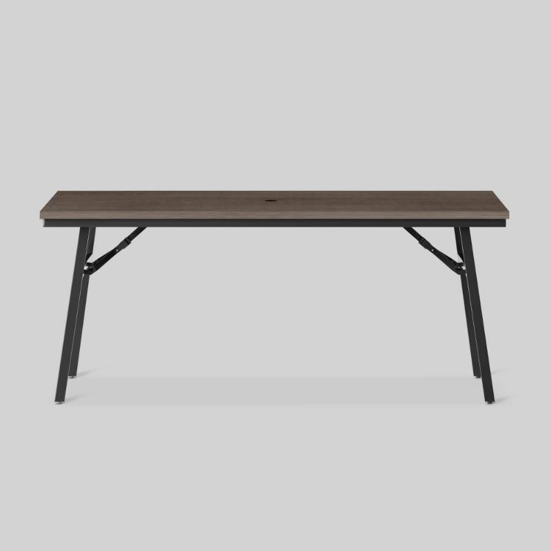 lot 5494 image: Mantega Faux Wood Folding Patio Dining Table - Project 62